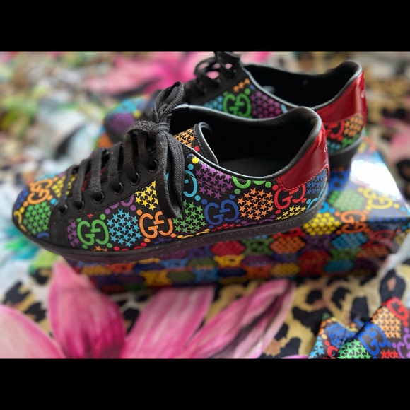 Gucci Multicolor Psychedelic Sneakers - Picture 3 of 7